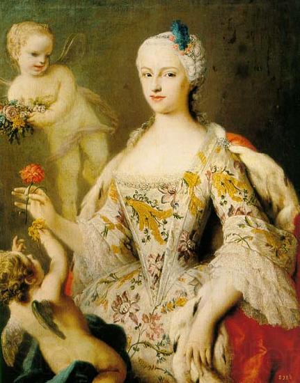 Jacopo Amigoni infanta of Spain, daughter of King Philip V of Spain and of his wife, Elizabeth Farnese, and Queen consort of Sardinia as wife of King en:Victor Amade Spain oil painting art